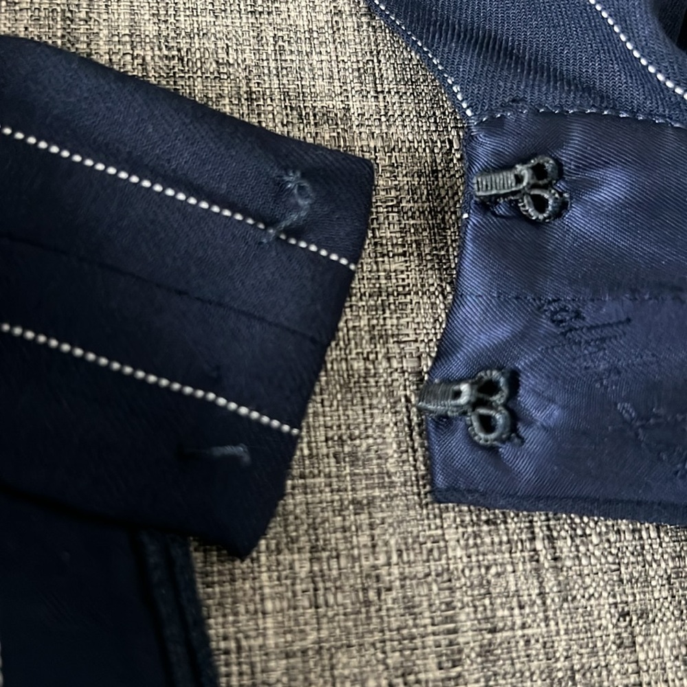 New Ralph Lauren Purple Label Navy/White Jumpsuit Size 2 - Picture 8 of 16